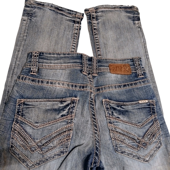 BKE Buckle Black Fit No 3 Mens Size 28L Blue Bootcut Jeans BBLA364 - Picture 3 of 14